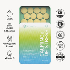 REJUVE+ Ashwagandha and Vitamin D scene signals mood balance and immune support.