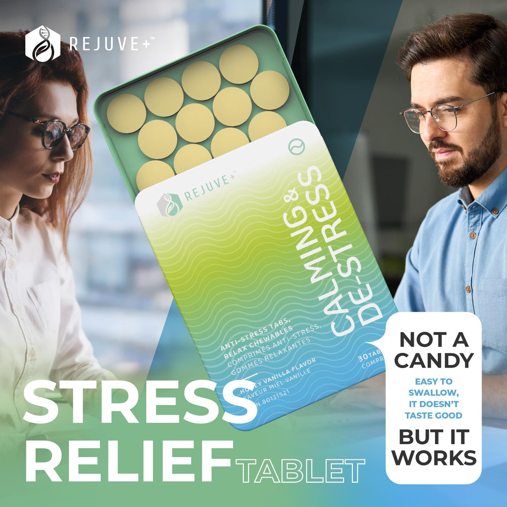 REJUVE+ Honey Vanilla chewables closeup highlights tasty flavor and easy daily use.