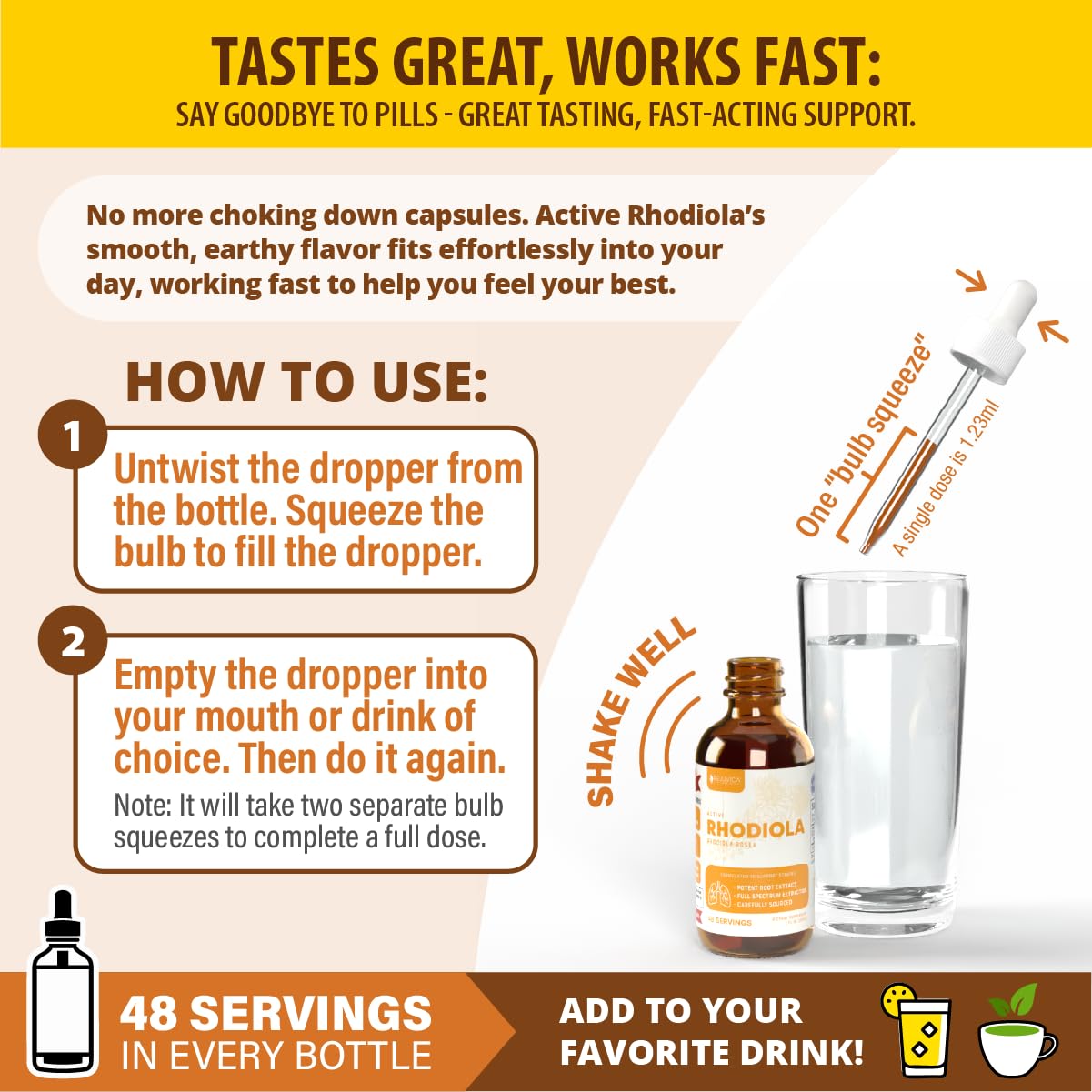 Sourced from organic and wildcrafted farms for Active Rhodiola ingredients.