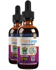 Rejuvica Health Bright Lungs bottle front view for daily lung support.