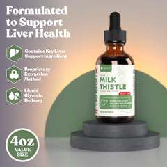 Rejuvica Health Active Milk Thistle drops dropper application for easy dosing.