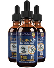 Rejuvica Health Hydrocin bottle pour showing smooth liquid delivery for convenient daily use
