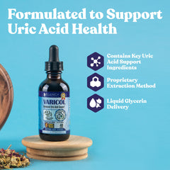 Rejuvica Health Varicol chanca piedra drop highlighting natural formulation