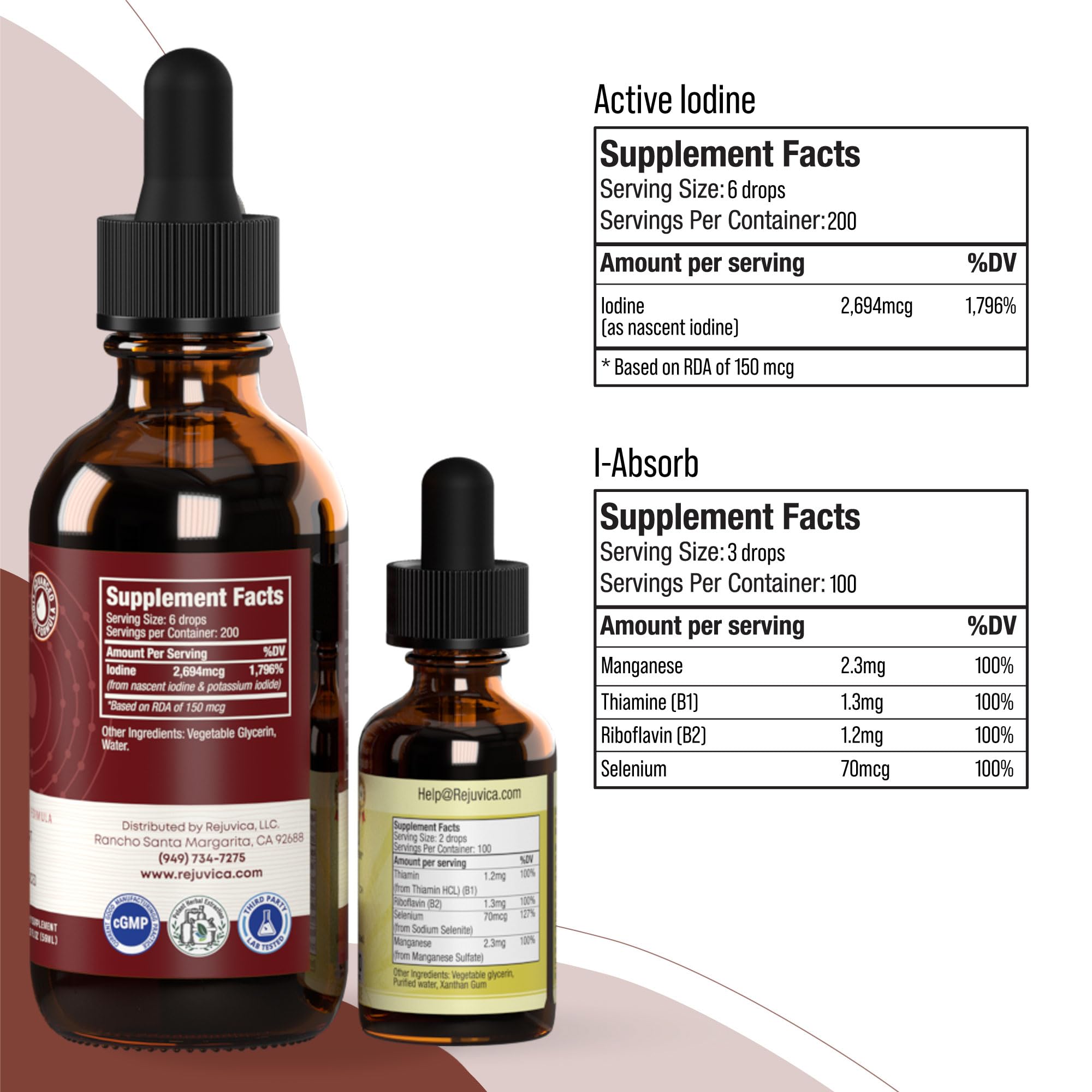 Rejuvica Nascent Iodine label-front offers transparent ingredients for informed use