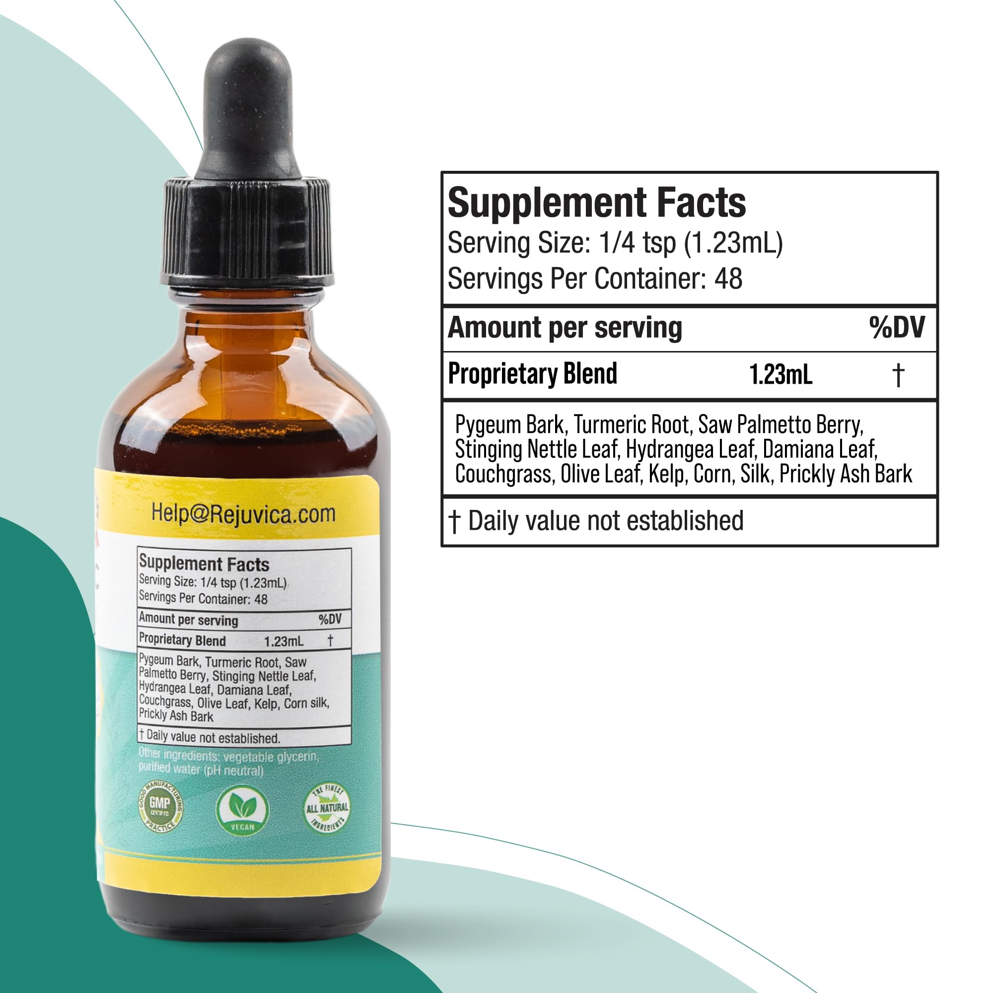 Rejuvica Health Prostavec natural ingredients sourced from organic farms for clean support.
