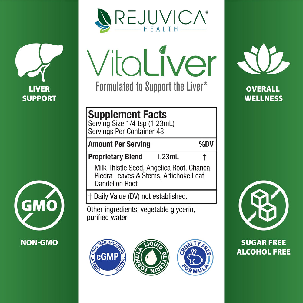 VitaLiver organic and wildcrafted sourcing signals natural quality.