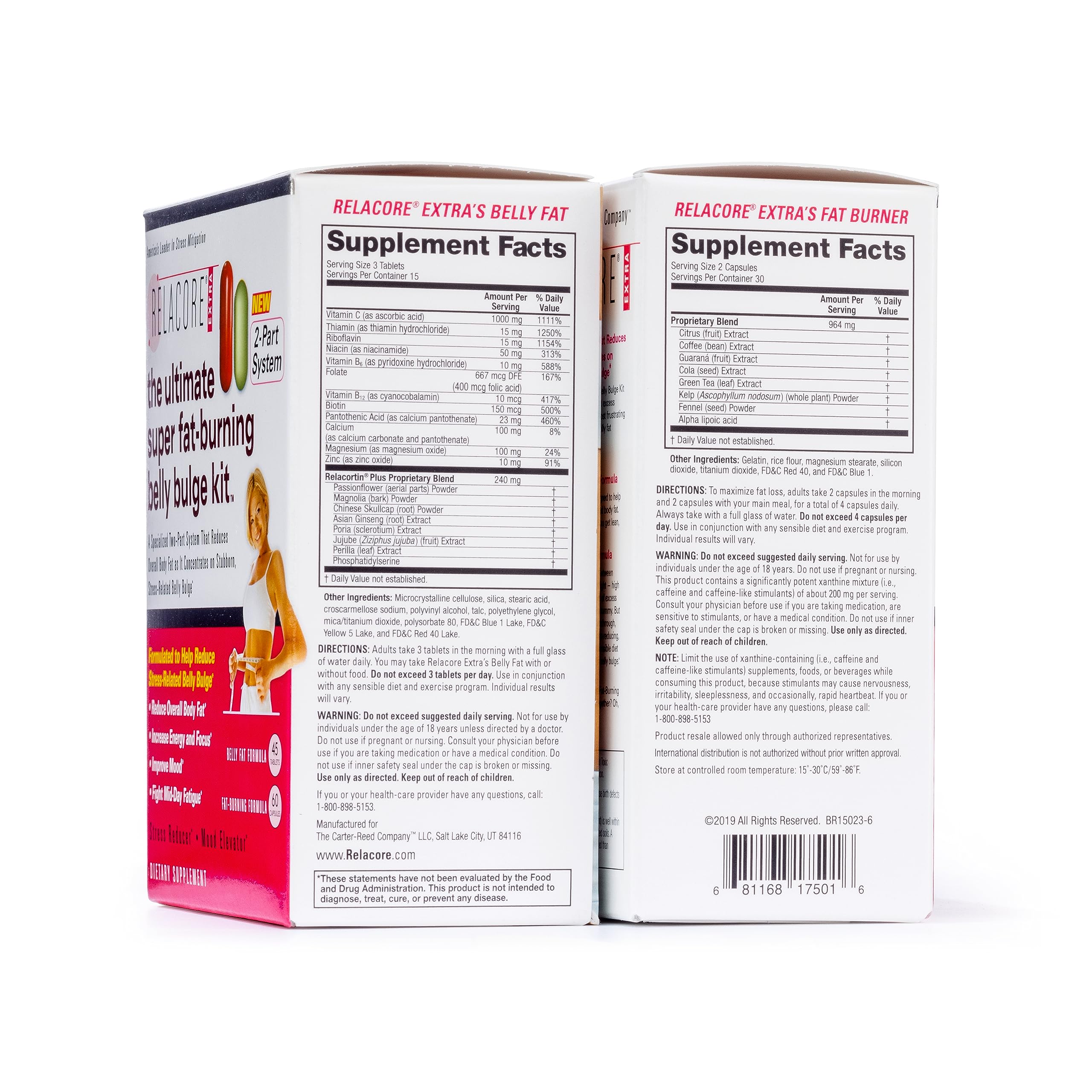Relacore Belly Bulge Kit box highlighting the two-system solution