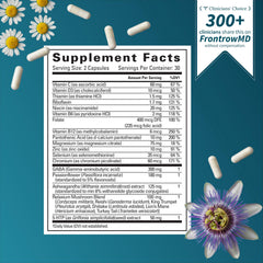 Relaxium Calm capsules close-up highlighting non-habit forming mood support.