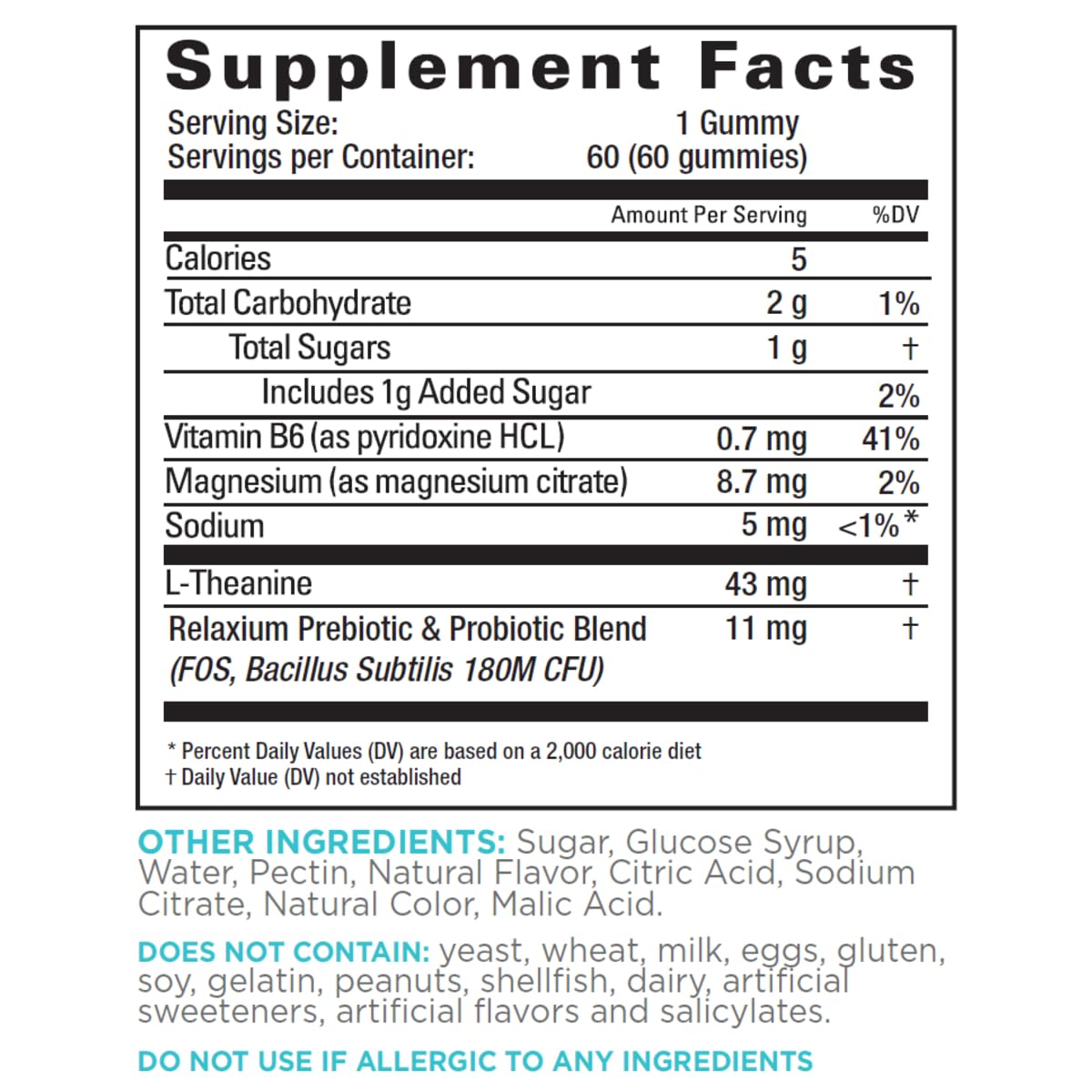 Relaxium Calm Gummies bottle with USA-made development and clean ingredient profile