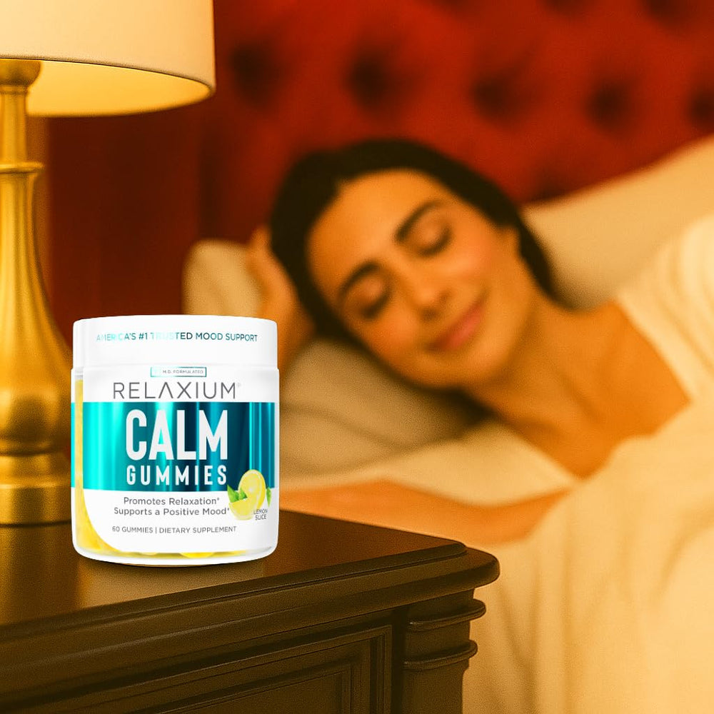 Relaxium Calm Gummies vegan gluten-free formula promotes daily calm