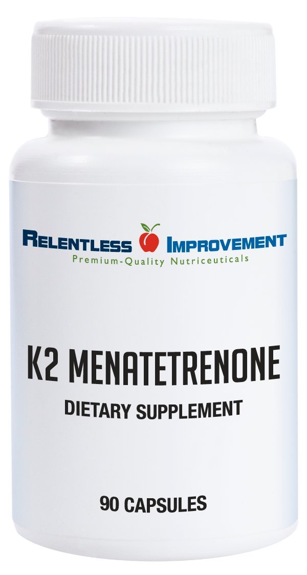 Relentless Improvement K2MK4 15mg capsule close-up for high-potency daily use.