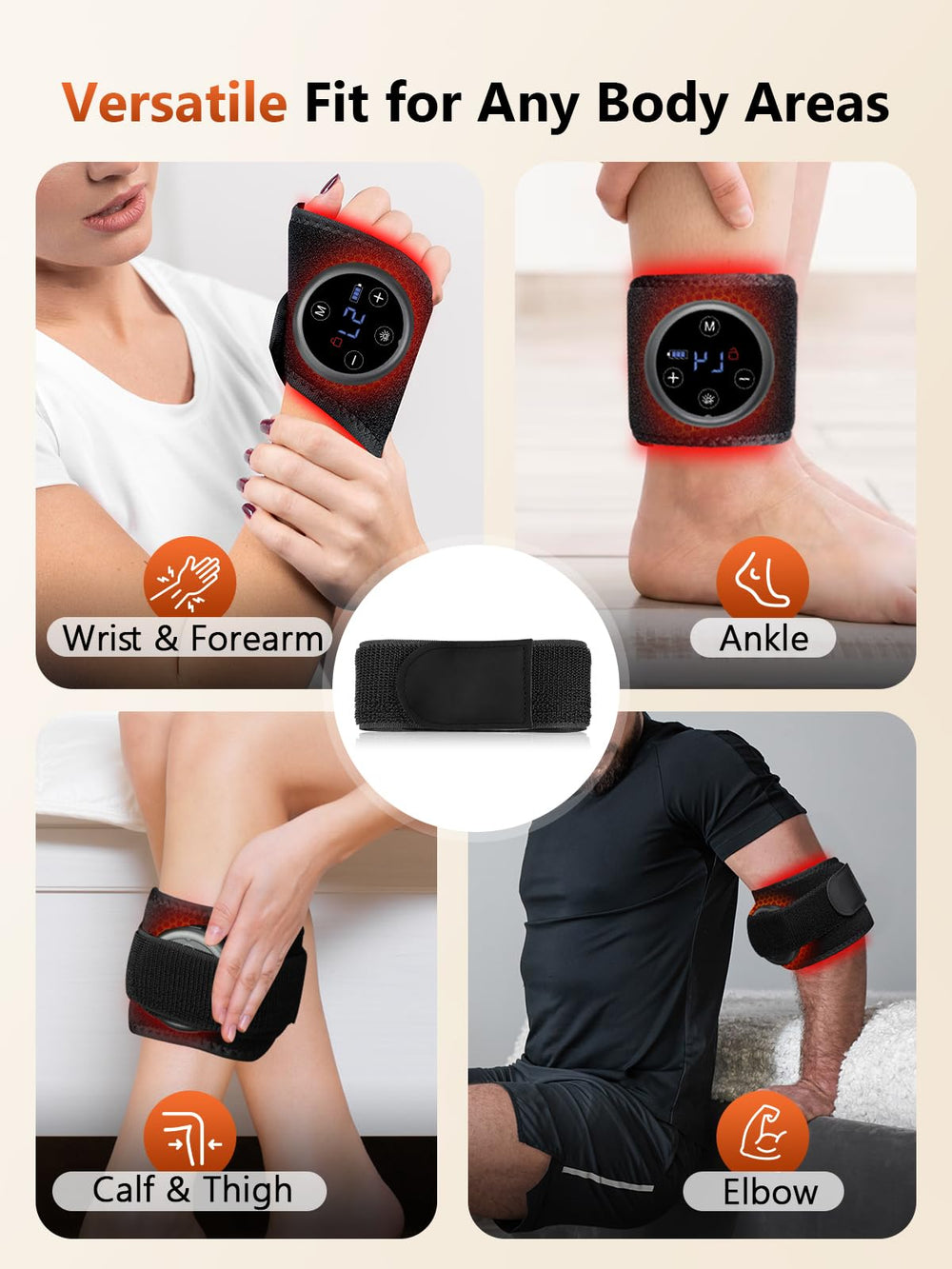 RELEXNOW 3000mAh battery powers 3–5 hours of cordless use.