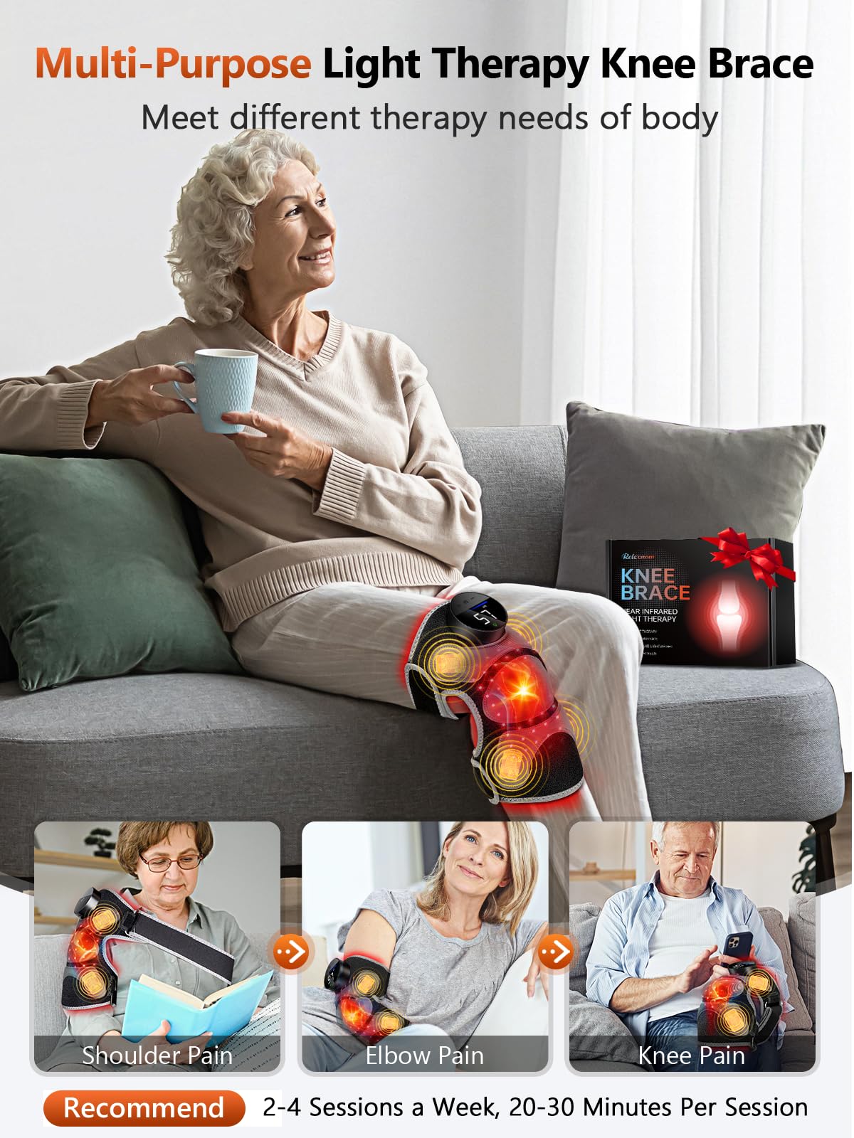 RELEXNOW cordless controller enables flexible, cable-free therapy anywhere.