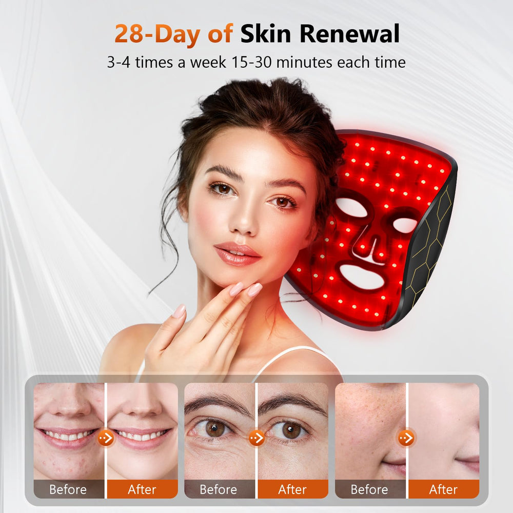RELEXNOW mask emitting near‑infrared 850nm for deeper comfort sessions.