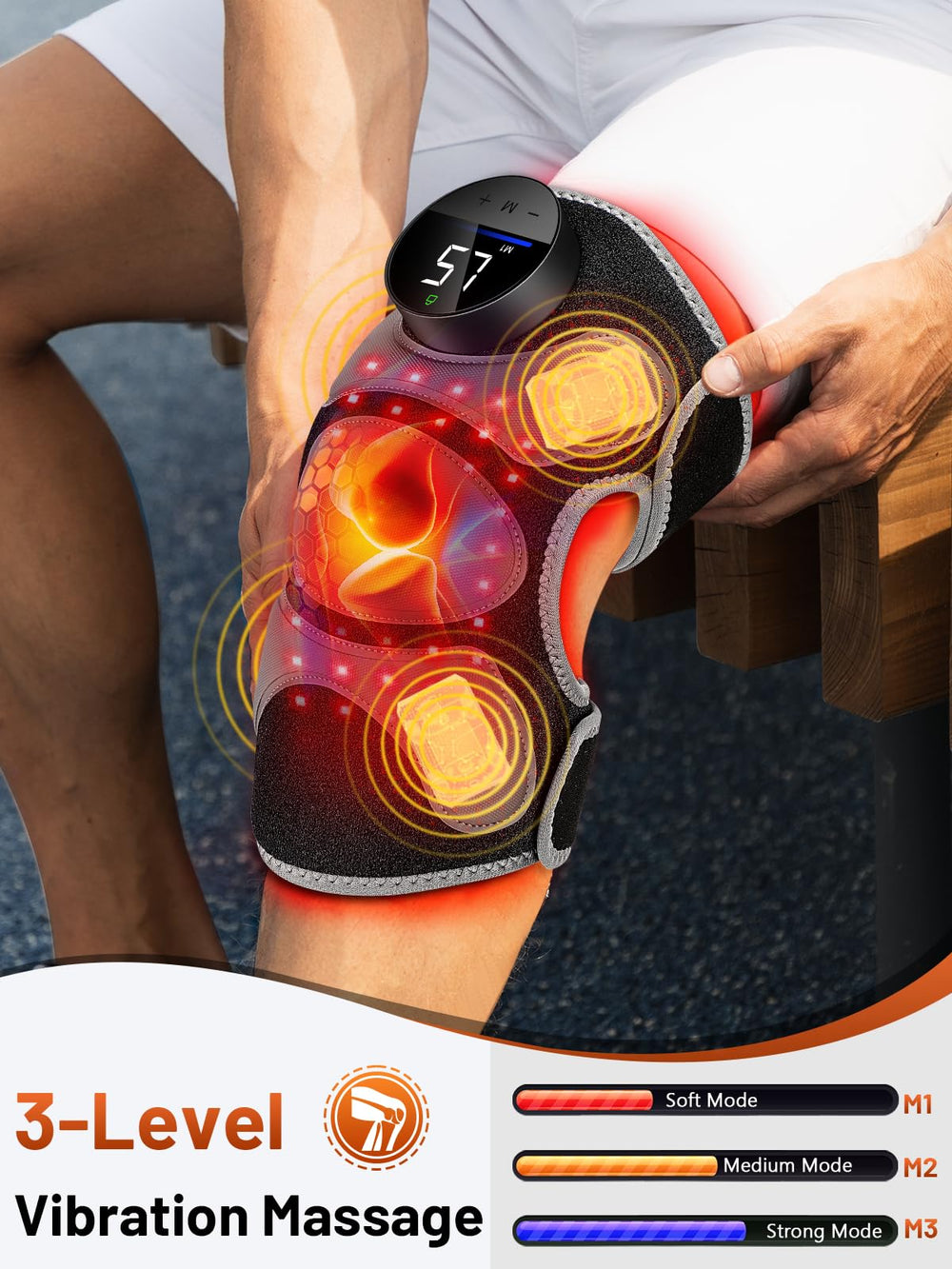 RELEXNOW intelligent touchscreen controls customize vibration and light settings.