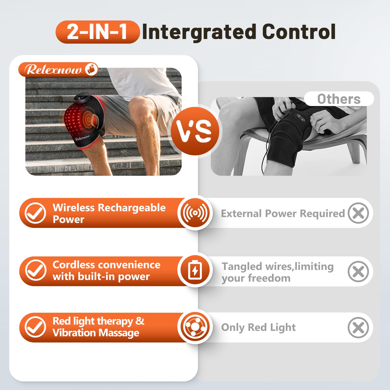 RELEXNOW knee-elbow-shoulder compatibility with the extension strap for multiple joints.