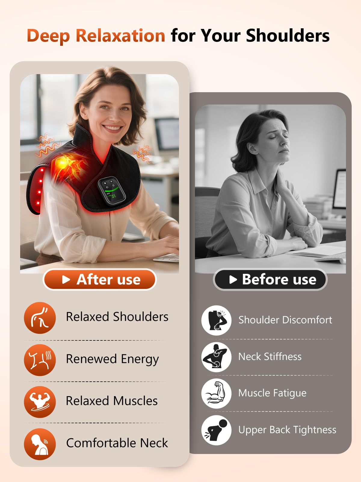 RELEXNOW portable-use outdoors lets you heat and comfort anywhere.