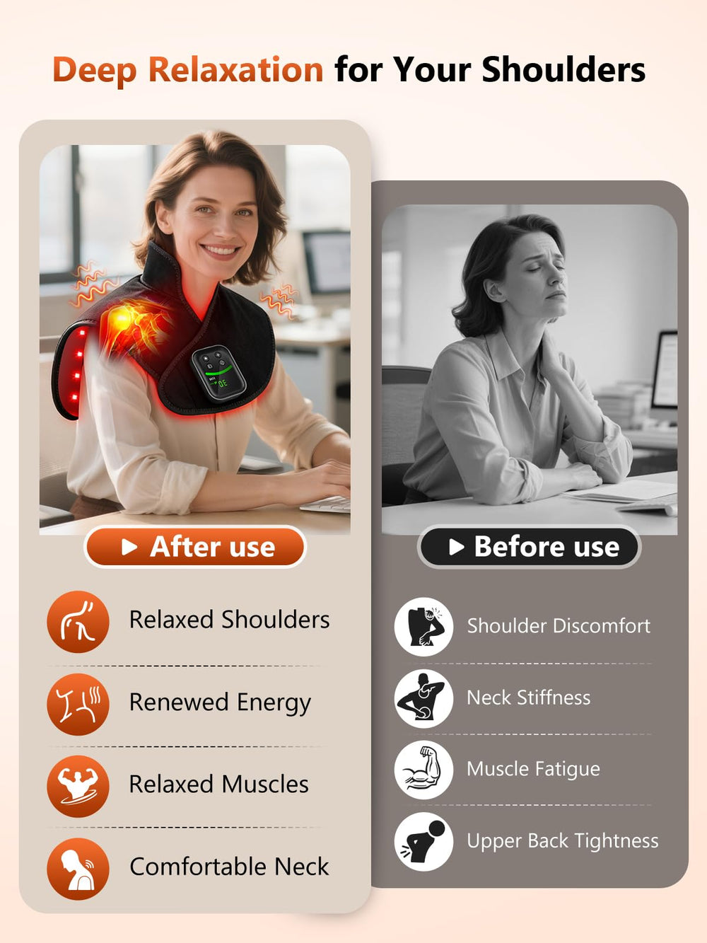 RELEXNOW portable-use outdoors lets you heat and comfort anywhere.
