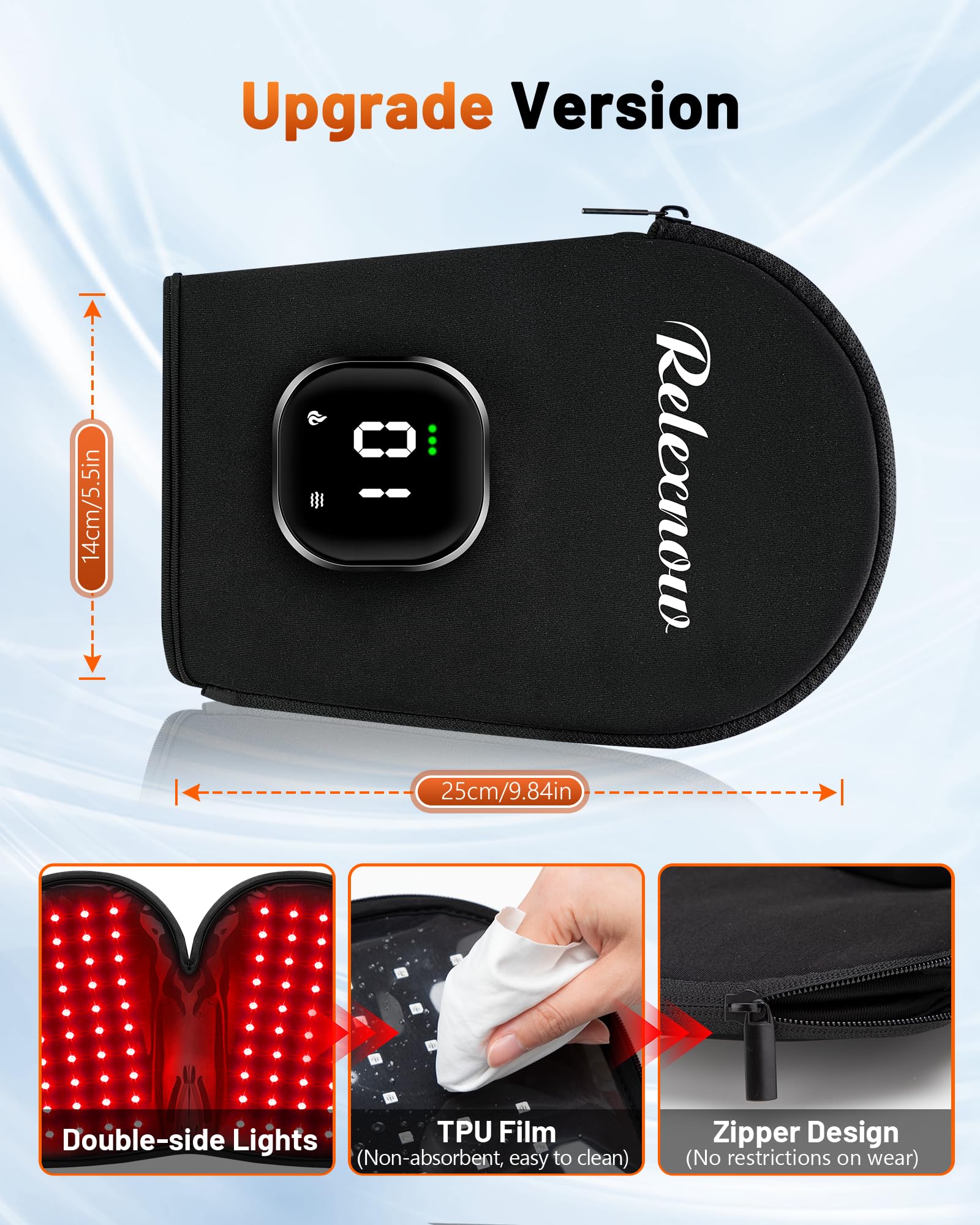 RELEXNOW red light glove shows 80-beads inside for balanced output