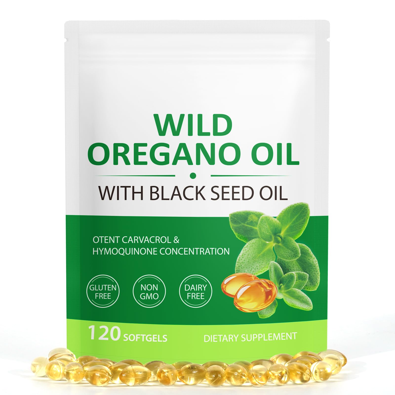 ReliCo oregano oil bottle on wooden table, premium daily wellness support.