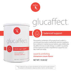 RELIV GlucAffect spoon-dispense demonstrates convenient serving scoops for on-the-go use.