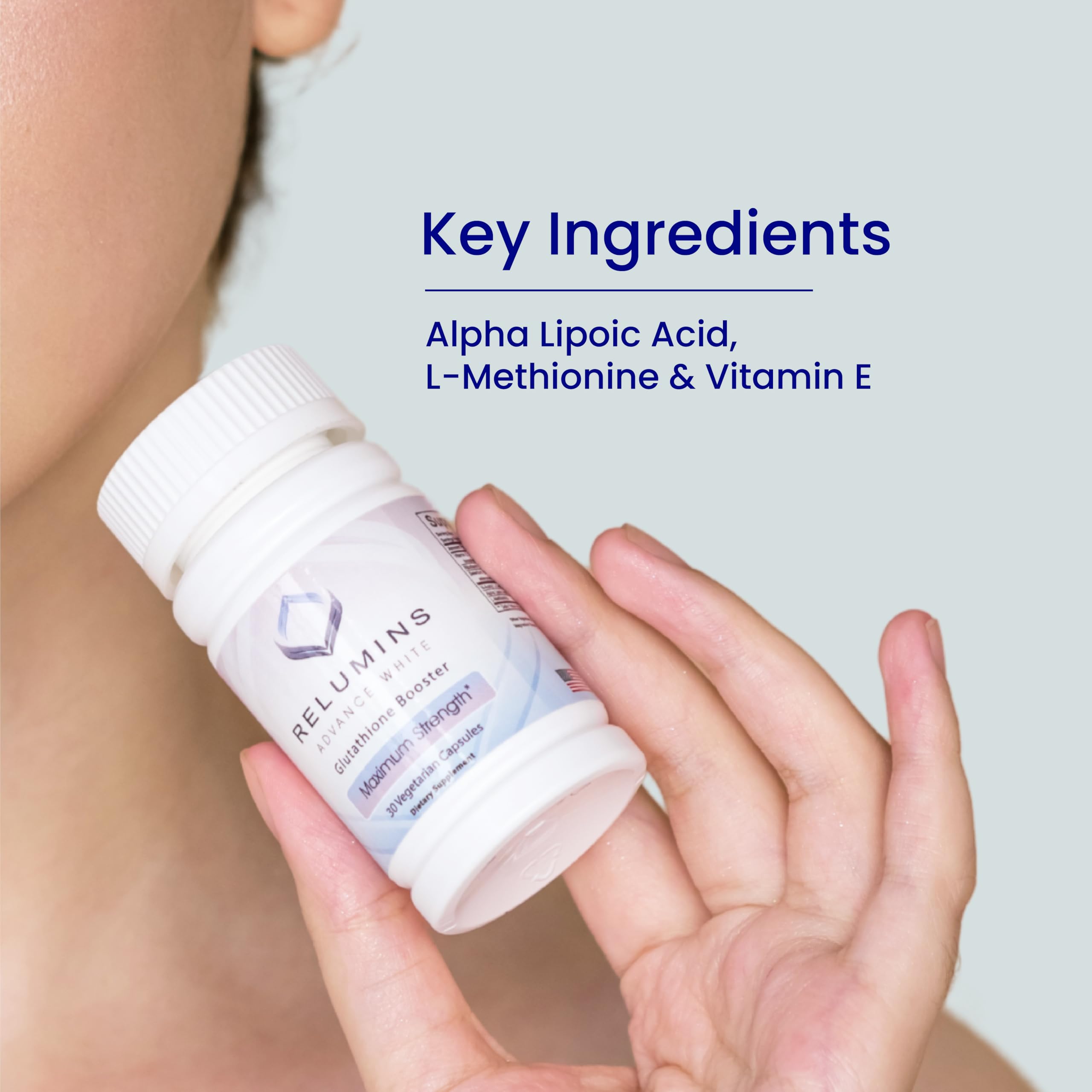 Halal certification emblem on Relumins Glutathione Booster packaging