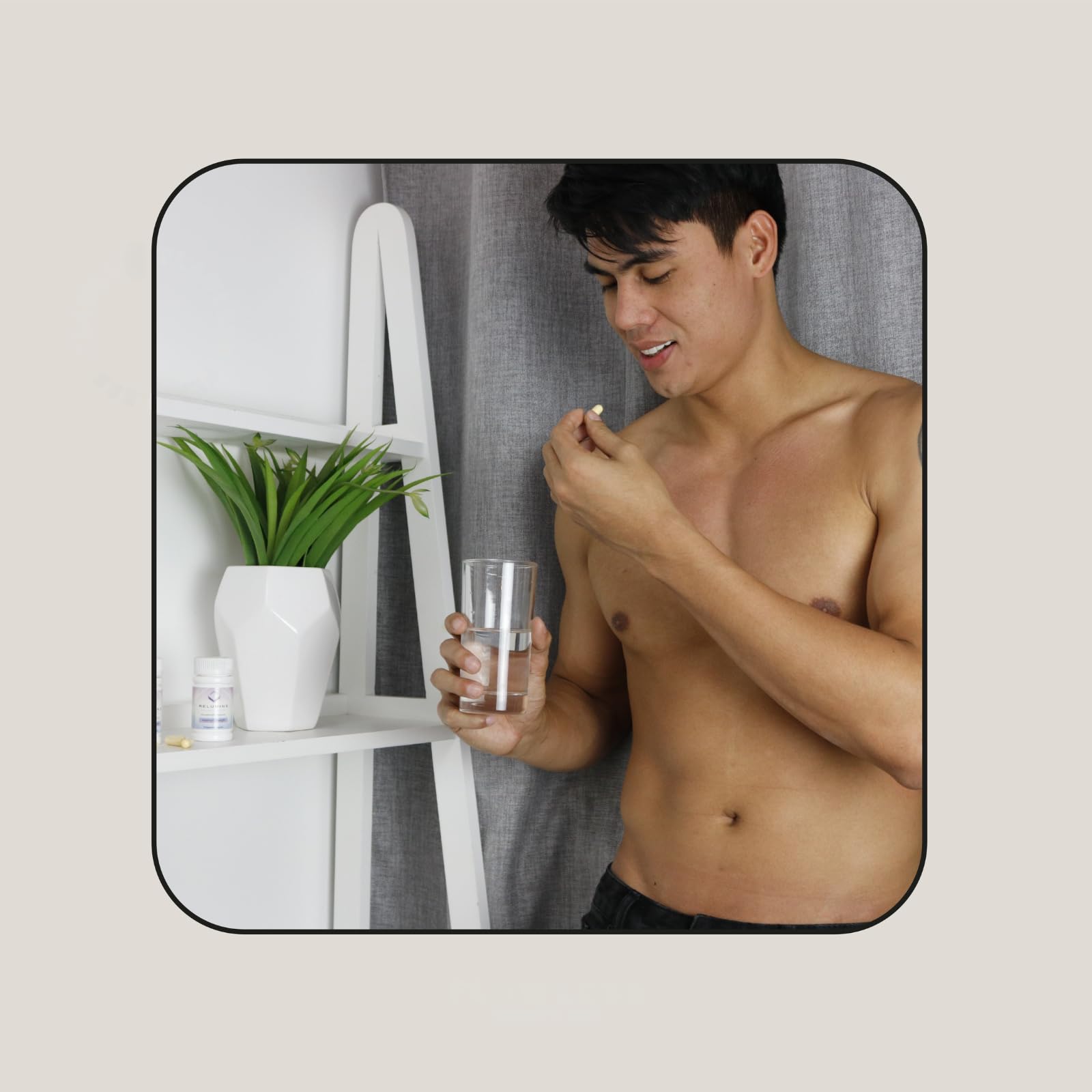 Relumins Glutathione Booster routine shot suggesting everyday wellness