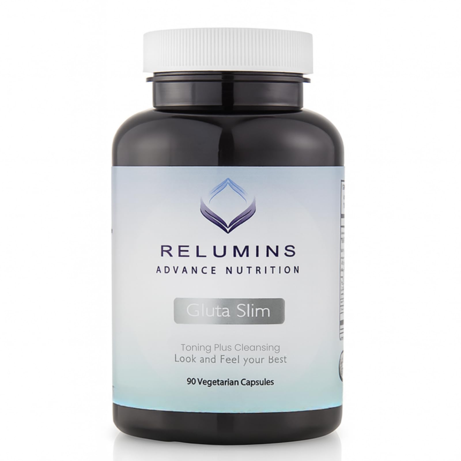Relumins Glutathione capsules bottle front for daily antioxidant support and radiant skin