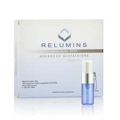 Relumins glutathione spray bottle for easy, on-the-go daily wellness.