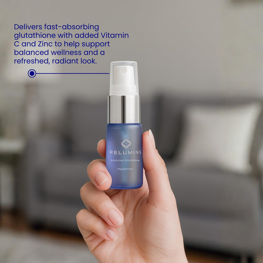 Relumins glutathione spray travel with luggage for on-the-go support.