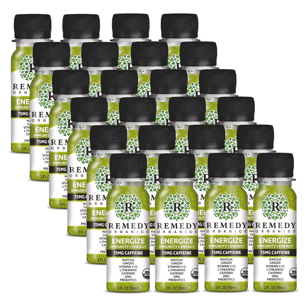 Remedy Organics Immunity Plus Shot bottle for convenient daily immune support on the go.