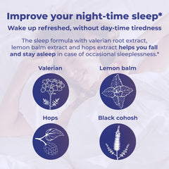 Remifemin Good Night tablets on a pillow, suggesting nighttime use for rest.