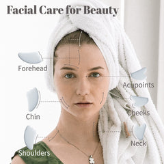 Rena Chris Guasha tool white for face use promotes circulation and relaxation.