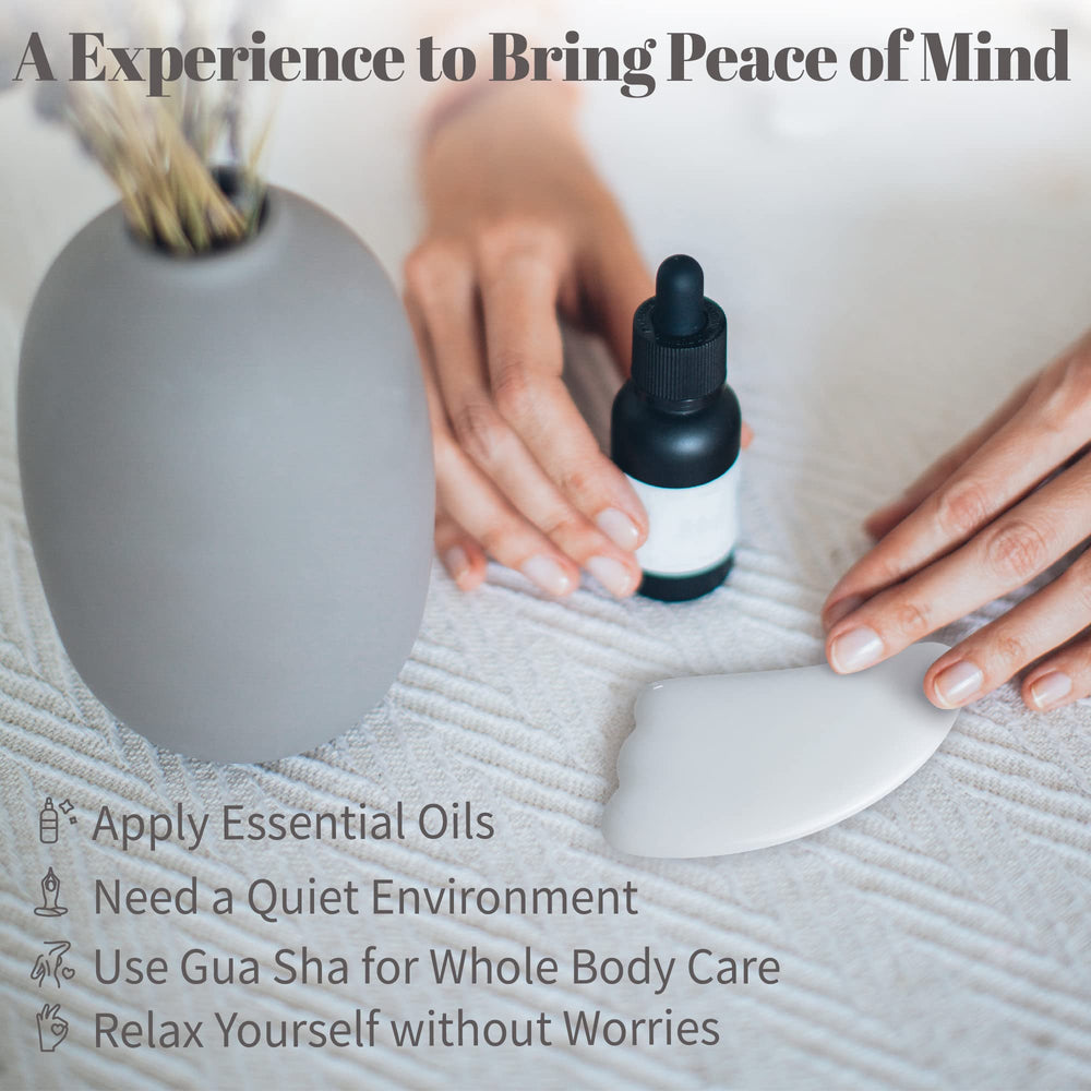 Rena Chris Guasha tool white, shape variety, targets different areas for smoothing massage.