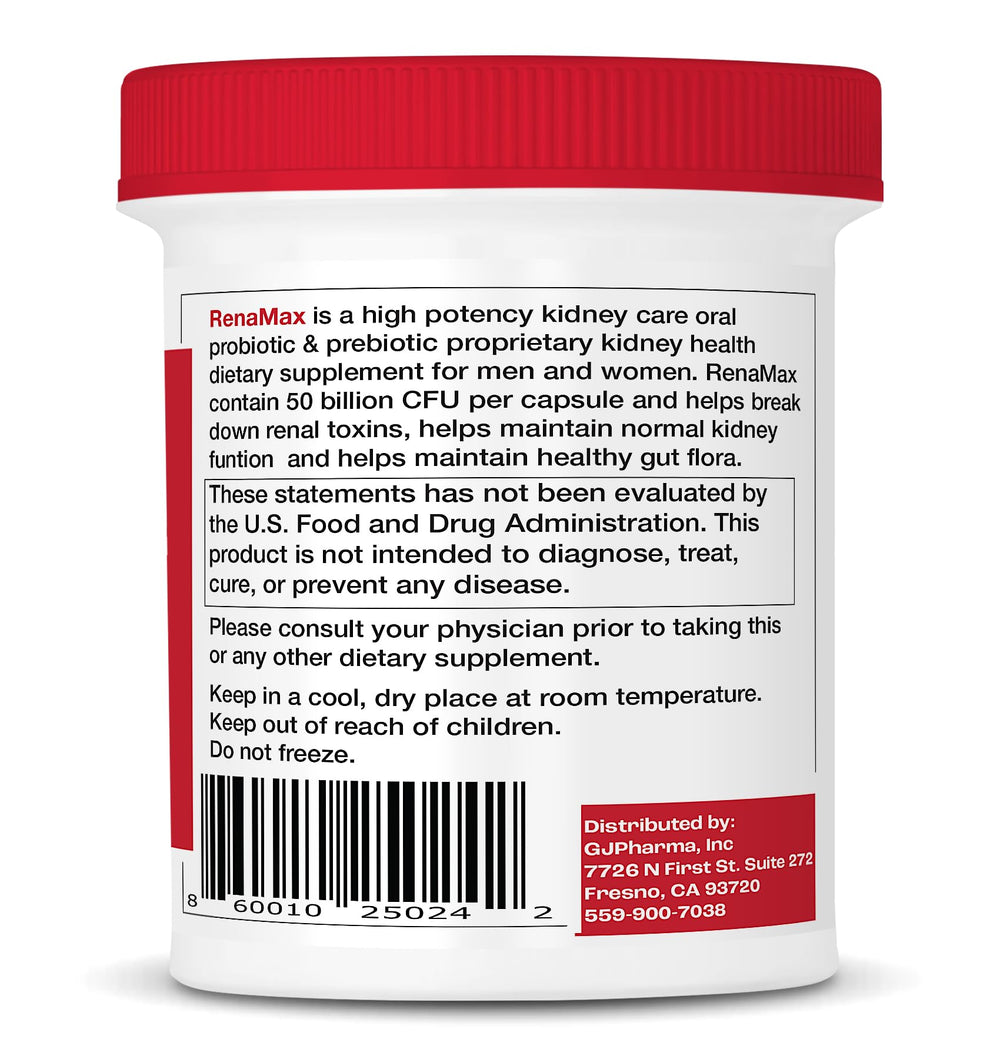 RENAMAX prebiotic fibers banner with XOS and FOS for gut health