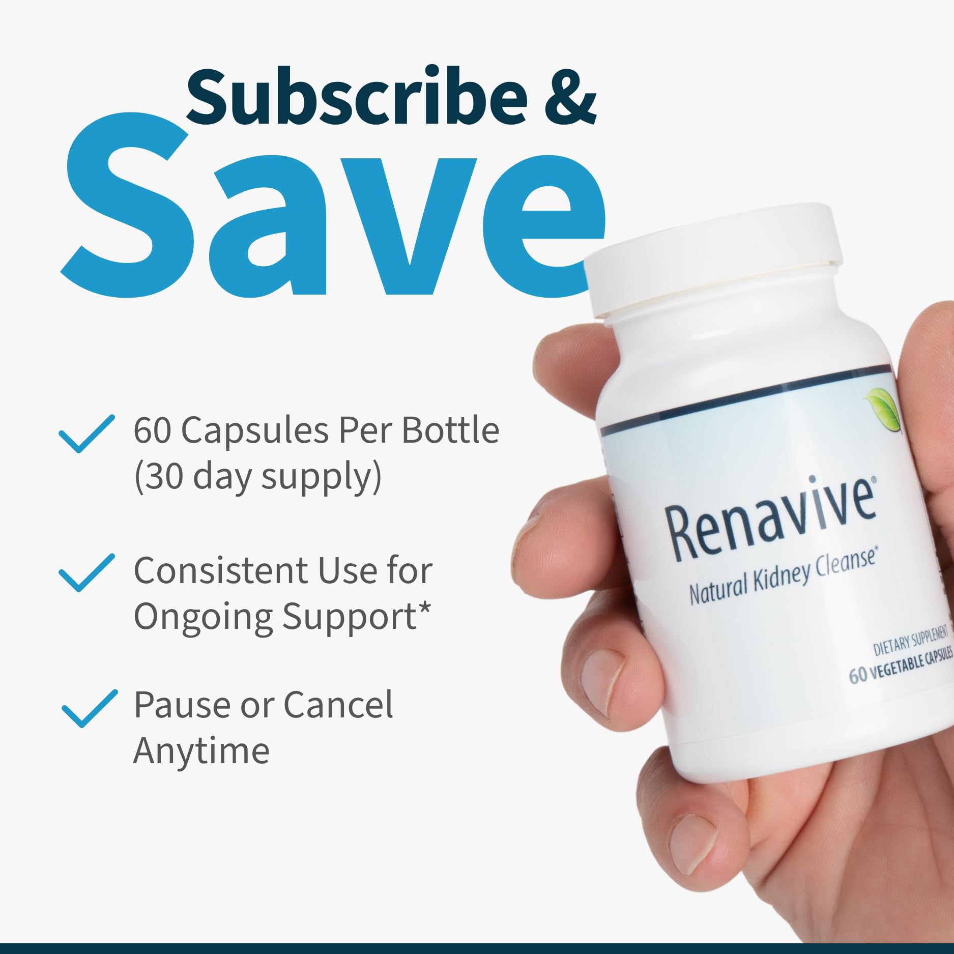 Renavive Kidney Cleanse packaging in lifestyle setting for daily use