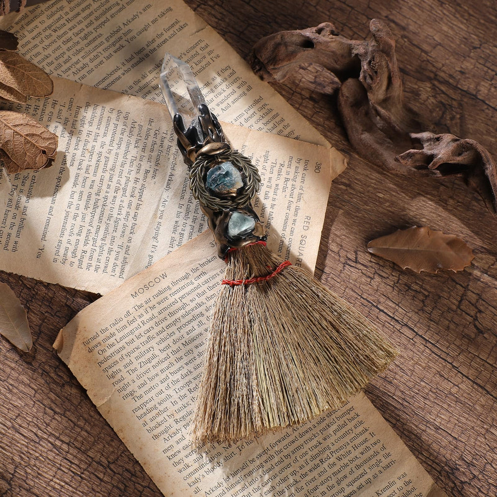 RENEMEGO Quartz Crystal Besom – protective tool for space purification and positive feng shui.