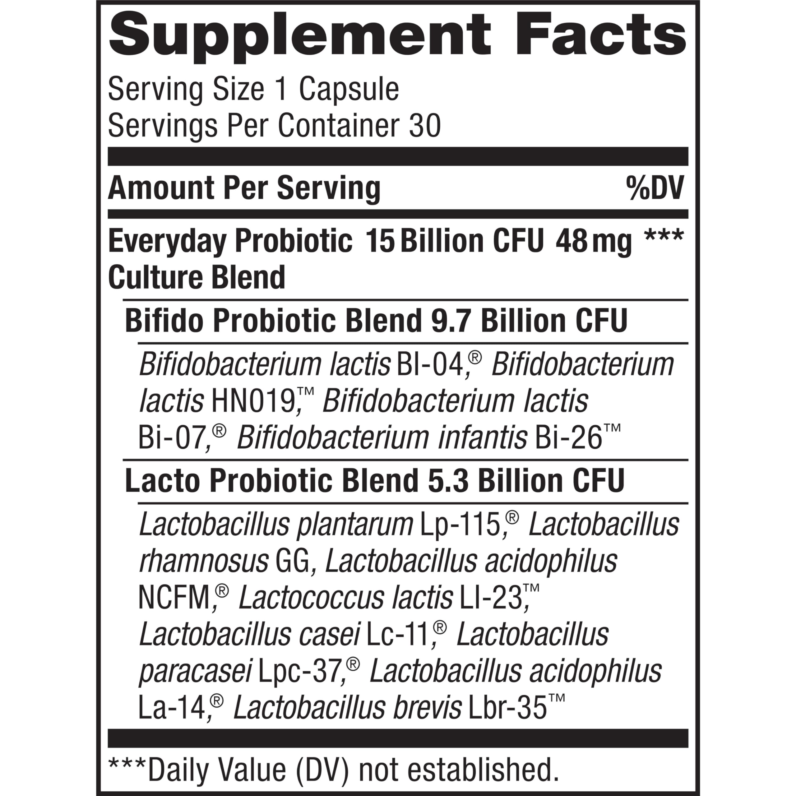 Renew Life Everyday Probiotic close-up illustrating digestive balance benefits.