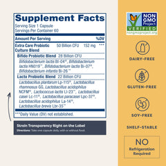 Renew Life label highlights L. rhamnosus GG, the No. 1 studied probiotic strain