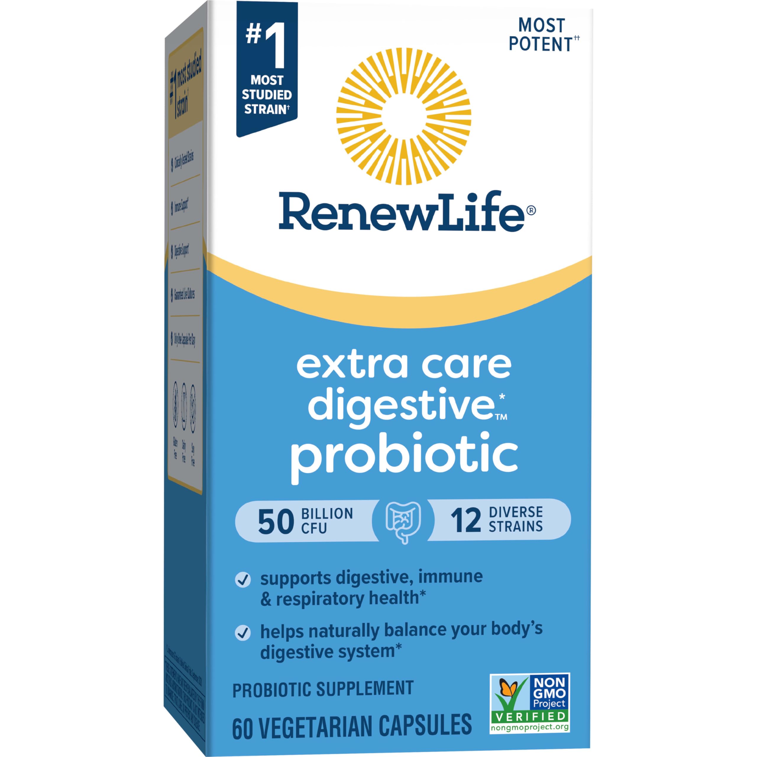 Made in the USA label on Renew Life probiotic bottle