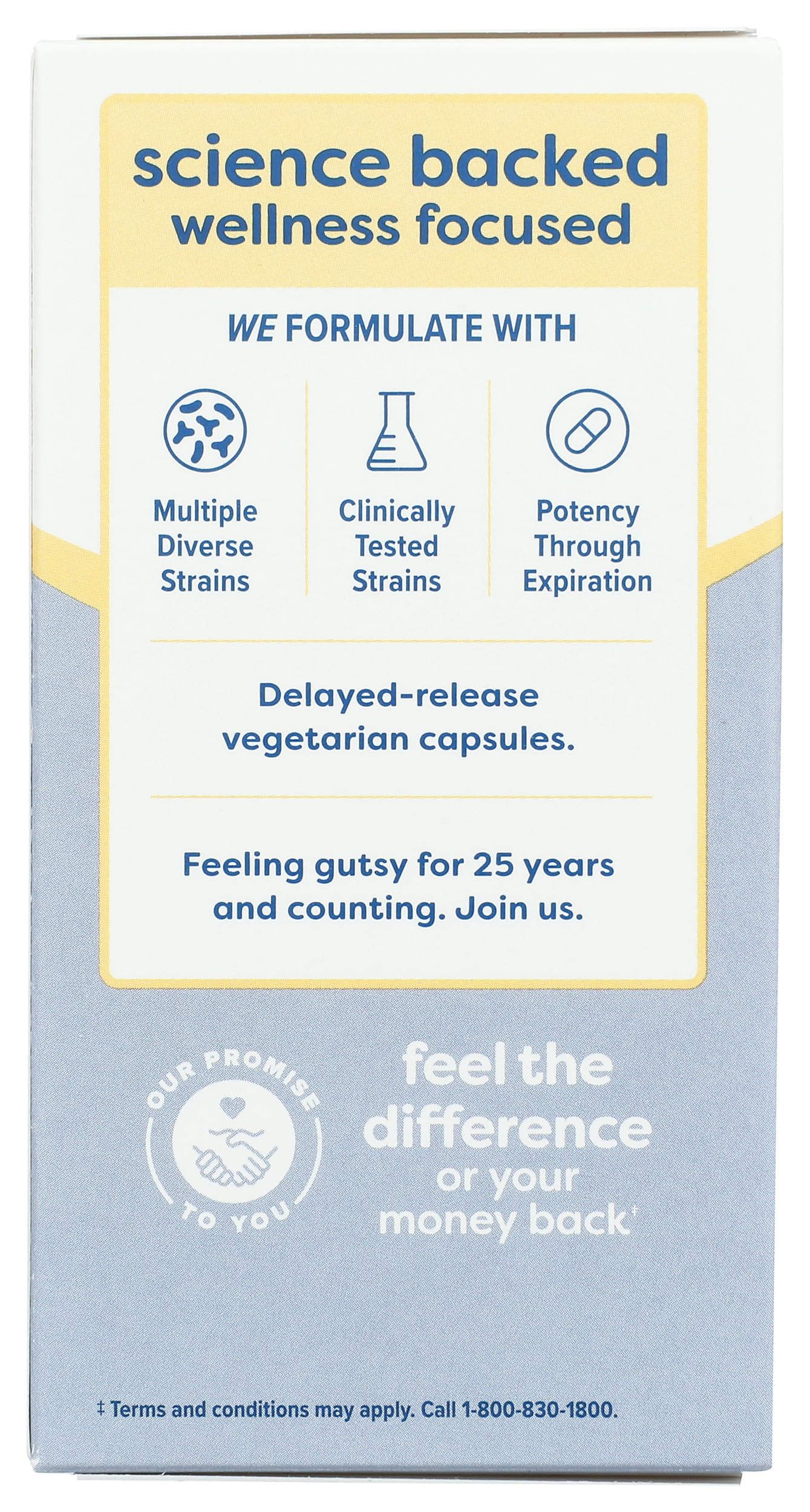 Renew Life PROBIOTIC 30B UF bottle back explains usage for daily gut health.
