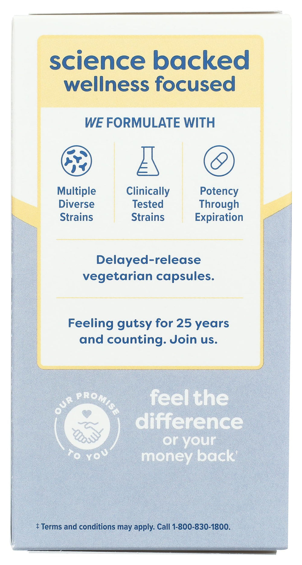 Renew Life PROBIOTIC 30B UF bottle back explains usage for daily gut health.
