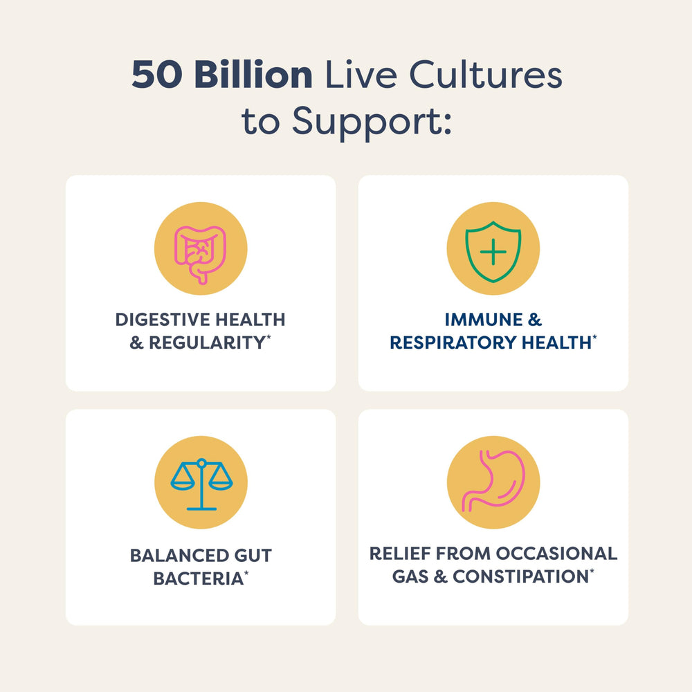 Closeup of Renew Life probiotic capsules highlighting small, easy-to-swallow form.