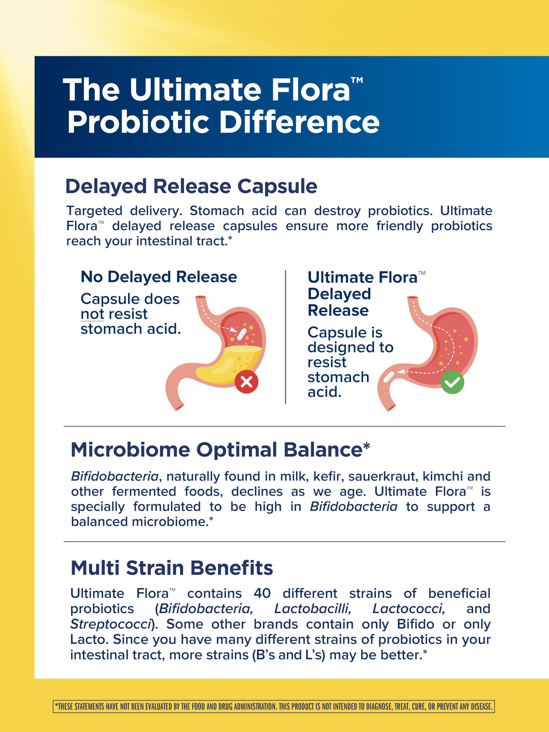Renew Life Ultimate Care probiotic capsules are gluten-free and vegetarian for daily use.