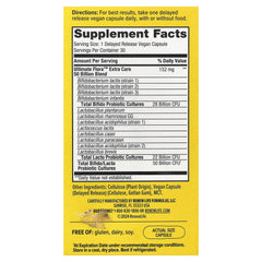 Renew Life Ultimate Flora Extra Care probiotic bottle pour demonstrates convenient daily use.