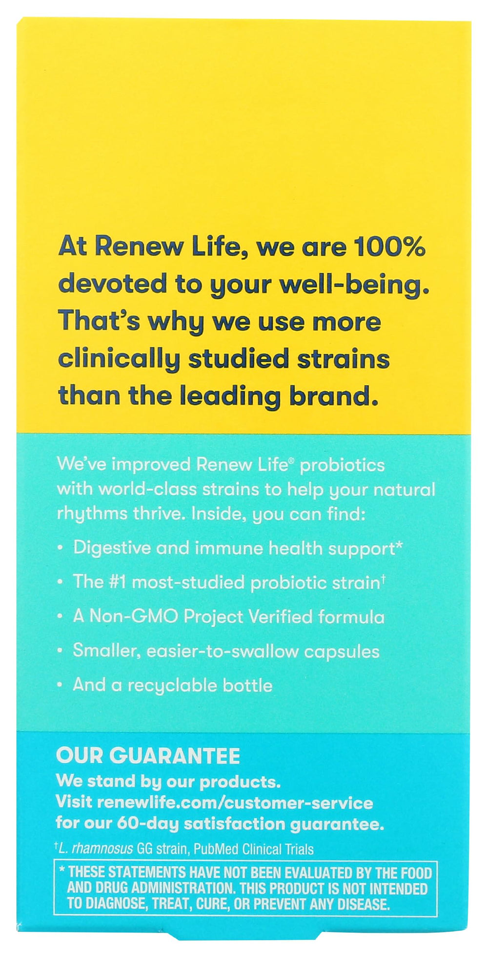 Capsules of Renew Life Ultimate Flora Men’s Care for easy daily use.