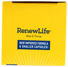 Label close-up shows ingredients and dosing for Renew Life Men’s Care.