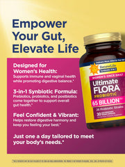 Delayed-release capsules in Renew Life Ultimate Flora Women bottle designed for targeted delivery.