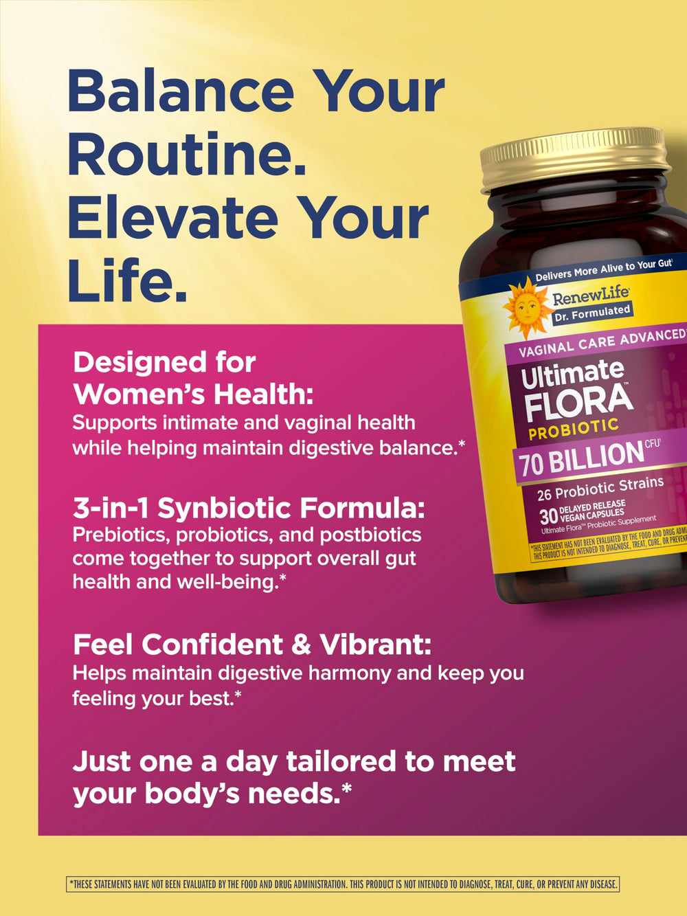 Vegan capsules feature plant-based formula suitable for dairy-free diets.