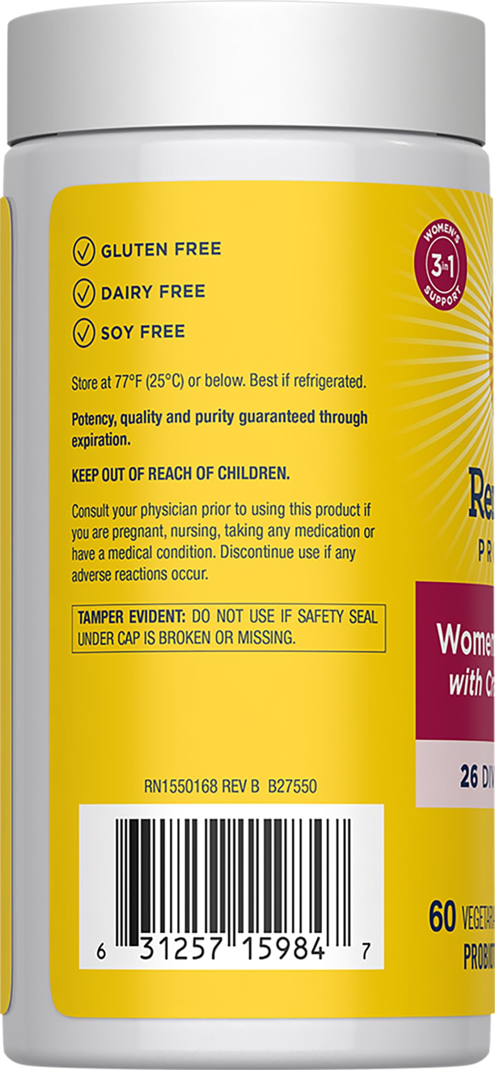 Renew Life Women PRBIOTIC PRE Daily capsules ready for daily gut balance.